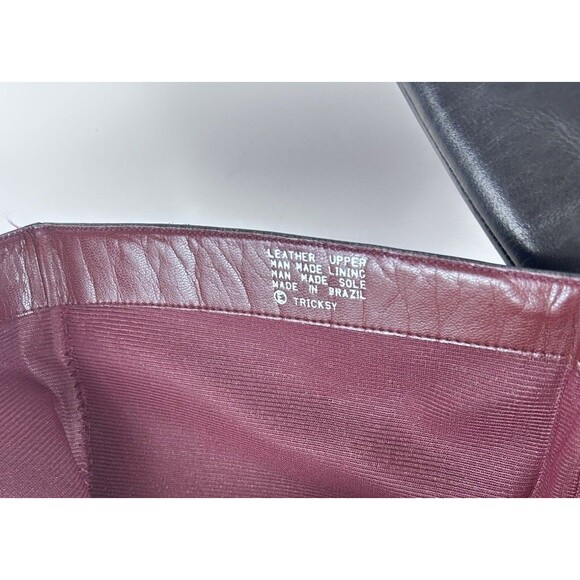 Vintage 90’s Y2K Nine West Black Leather Square Toe Knee High Boots Women’s 8.5 - Picture 11 of 11